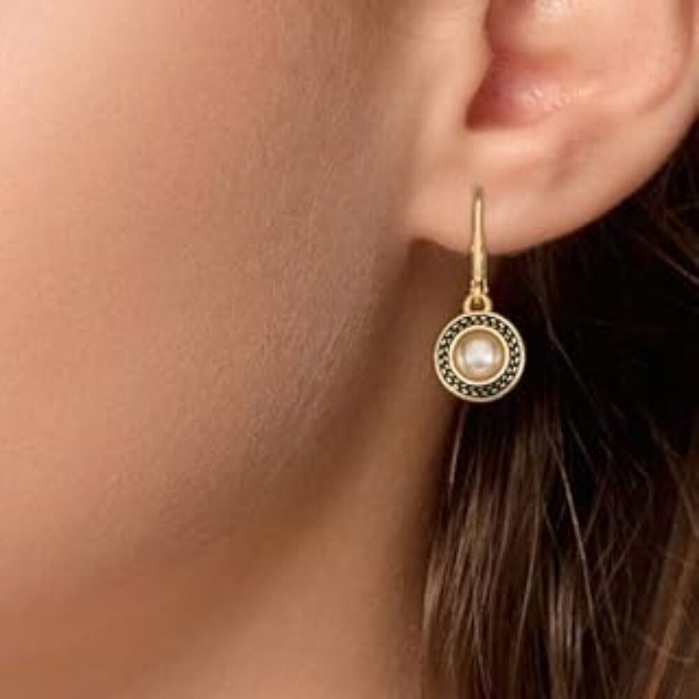 Gold Cocoa Pearl Earrings